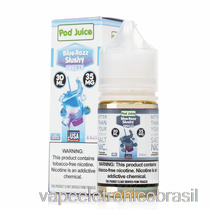 Vape Recarregável Freeze Blue Razz Slushy - Pod Juice - 30ml 35mg